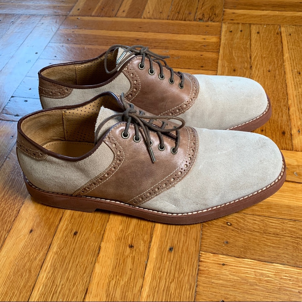 Florsheim Light Brown Tan Suede Derby Shoes